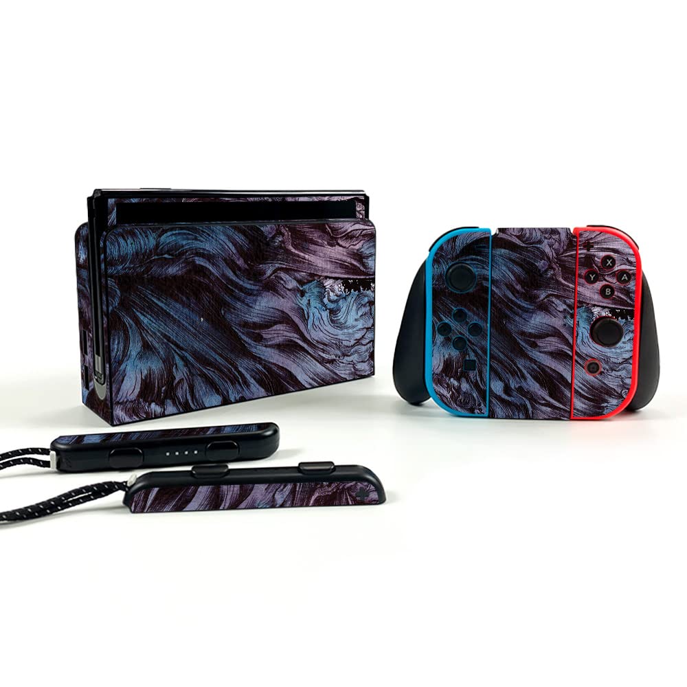 MightySkins Vinyl Decal Wrap Cover for Nintendo Switch OLED - Angry Ripple Design | Protective & Durable Skin | Easy to Apply & Remove | Made in USA | Perfect for Gaming, Travel & Personalization