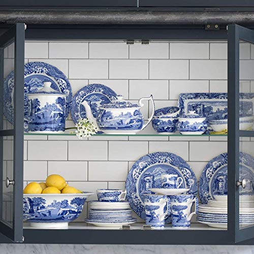 Spode Blue Italian Collection Porcelain Dip Dishes Set of 3 - Mini Serving Bowls for Sauces, Condiments & Side Dishes - Dishwasher & Microwave Safe Blue/White Fine China - Perfect for Entertaining, Dinner Parties & Appetizer Presentation
