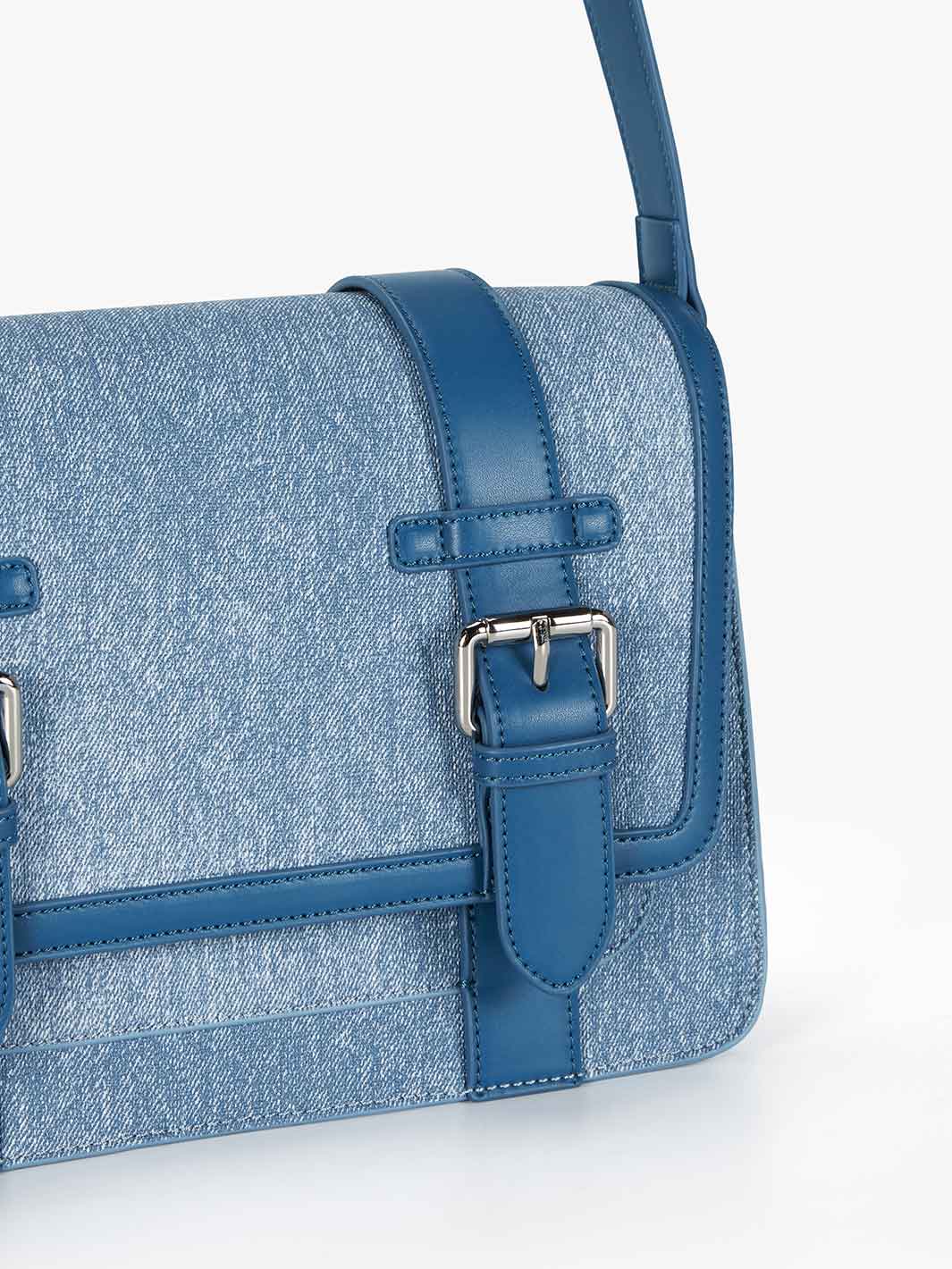 Stylish Jane Messenger Bag - Durable Denim & Genuine Leather Crossbody Bag for Women - Perfect for Work, Travel & Everyday Use