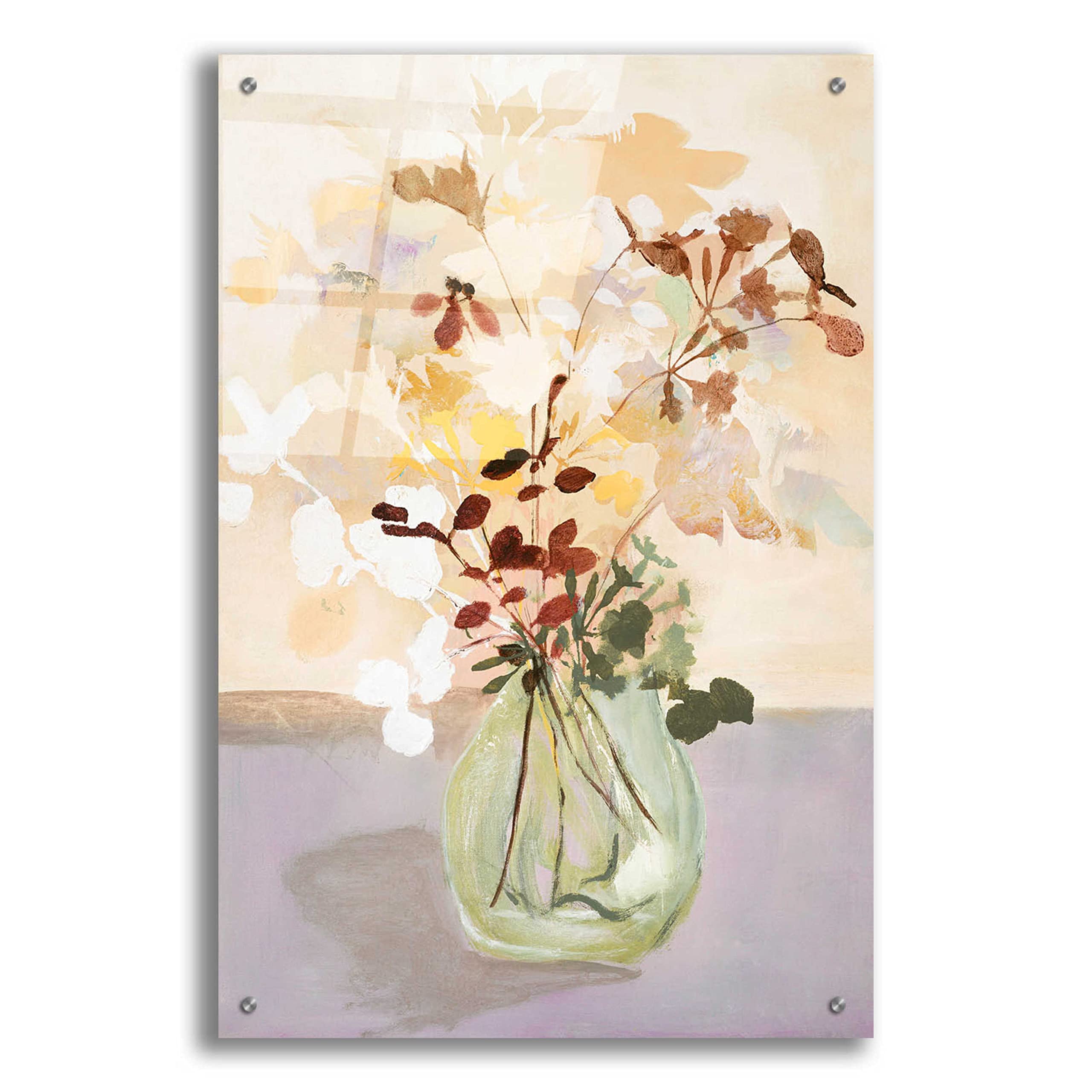 Epic Art 'Pastel Flower 2' by Design Fabrikken - Premium Acrylic Glass Wall Art 24x36 Inches - Modern Home & Office Decor for Living Room, Bedroom, or Gallery Display
