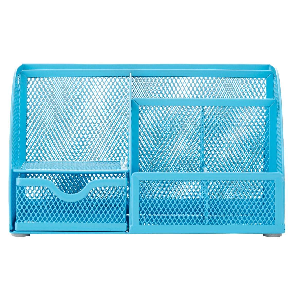 Anova Mesh Desk Organizer - 7 Compartments with Drawer for Office & Home Use (Blue)