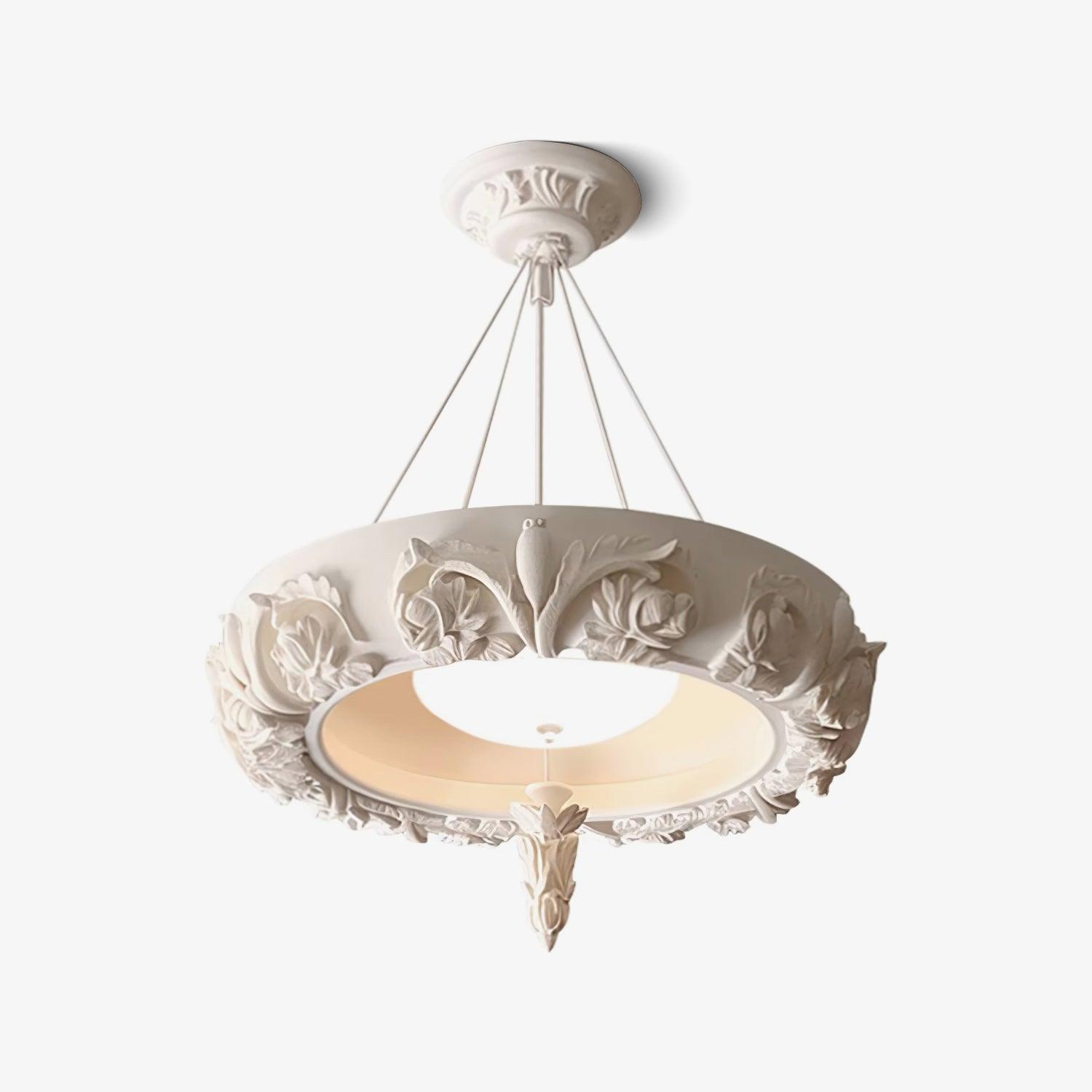 Handcrafted Artistic Carved Crystal Chandelier - Elegant Ceiling Light Fixture for Dining Room, Living Room & Bedroom Decor