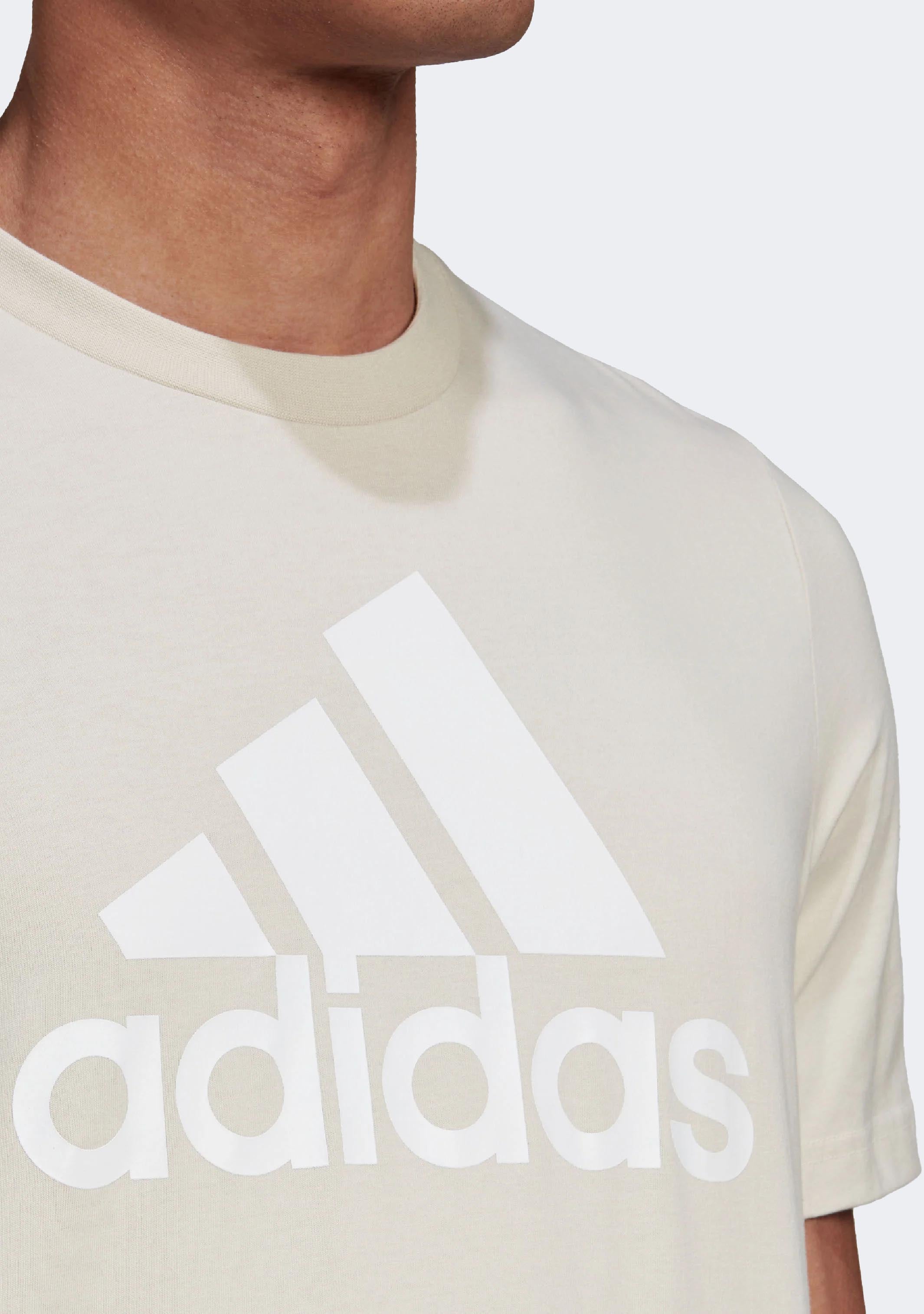 Adidas Men's Essentials Big Logo T-Shirt - Comfortable Cotton Casual Tee for Everyday Wear, Gym, and Street Style