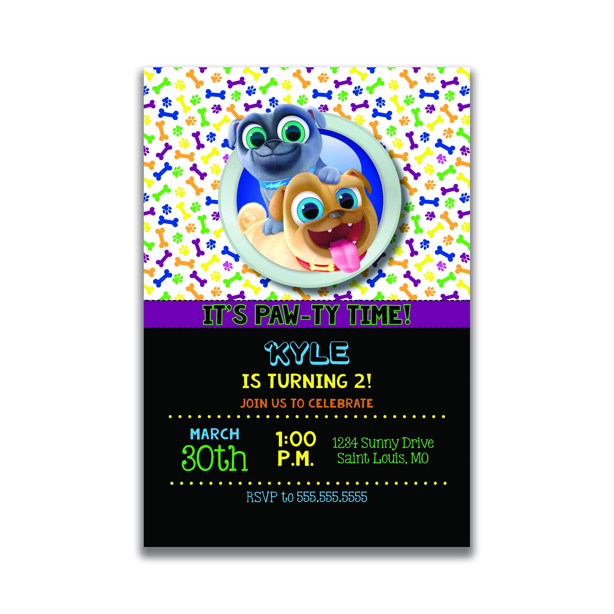 Personalized Puppy Dog Pals Birthday Party Invitations - Custom Design for Kids' Birthday (20 Count) - Perfect for Themed Parties, Baby Showers & Special Events