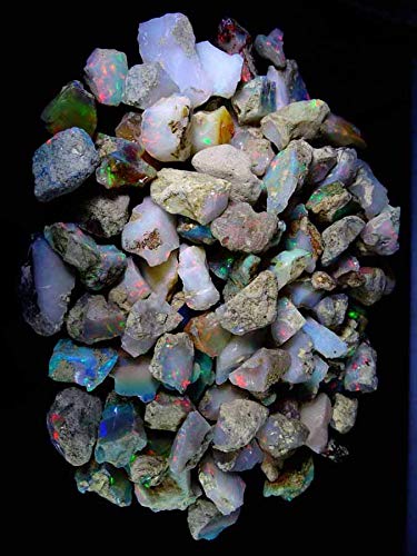 300.00 Carats Natural Rainbow Opal Rough Gemstone | Raw Ethiopian Opal Crystal for DIY Jewelry Making | Chakra Healing Stone | Unique Gift for Birthdays & Anniversaries | Perfect for Necklaces, Rings & Spiritual Meditation