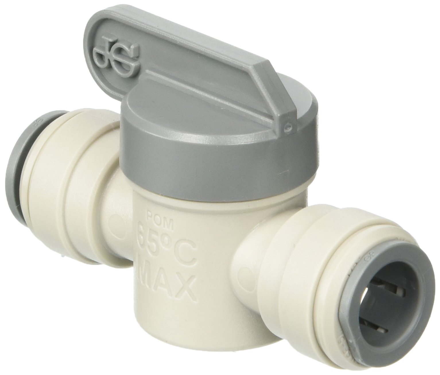 John Guest PISV0416S Straight Acetal Valve - 10 Pack | High-Quality Plastic Push-to-Connect Fittings for Plumbing & Water Systems | Perfect for Home, RV & Industrial Applications
