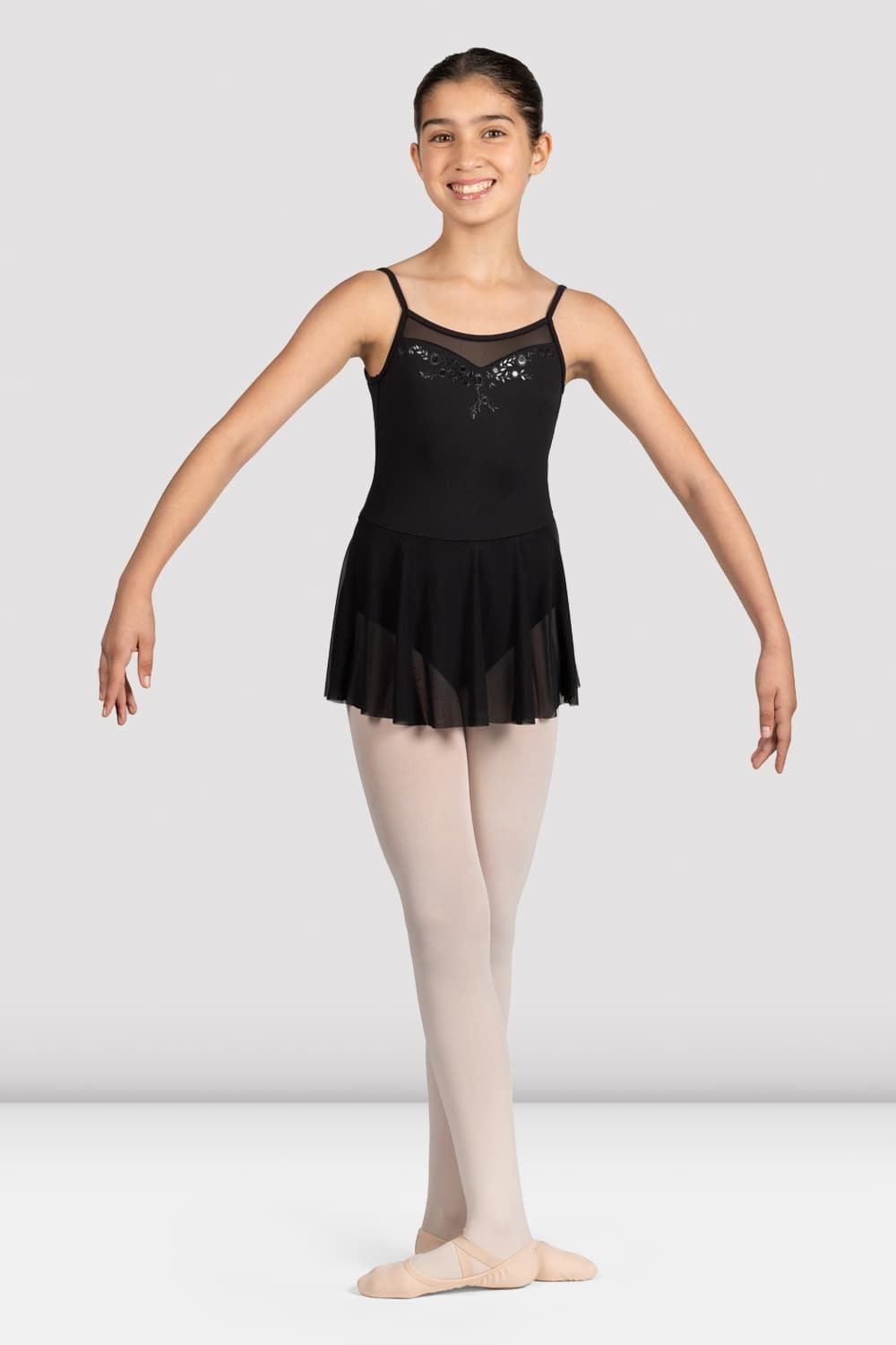 Mirella Glow Girl Camisole Skirted Leotard for Girls - Dance, Gymnastics & Performance Wear - Perfect for Ballet, Cheerleading & Recitals