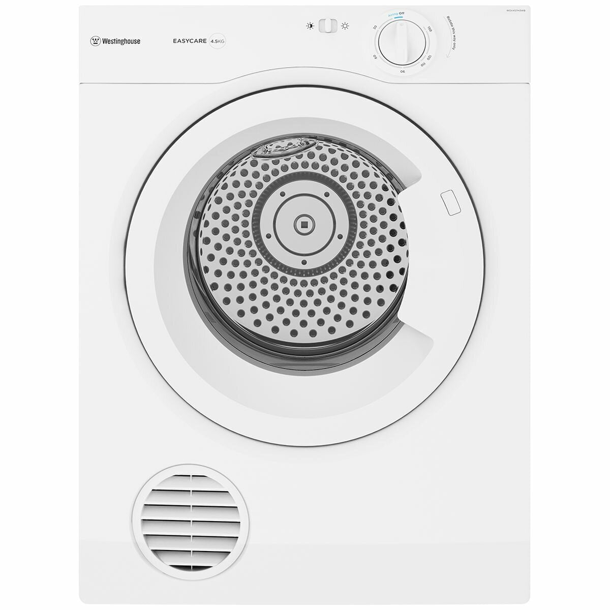 Westinghouse 4.5kg Vented Clothes Dryer WDV457H3WB - Compact & Energy Efficient Laundry Solution for Apartments, Small Homes & RVs