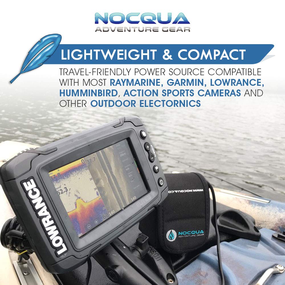 Waterproof 12V Rechargeable Battery & Charger Kit for GPS, Fish Finders, Depth Sounders - Power Your Marine Electronics On The Go - Perfect for Boating, Fishing & Outdoor Adventures