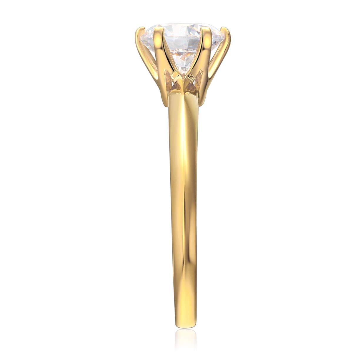 14K Yellow Gold Solid Wedding Engagement Ring for Women - Size 9 | Elegant Bridal Jewelry for Proposals, Anniversaries & Special Occasions