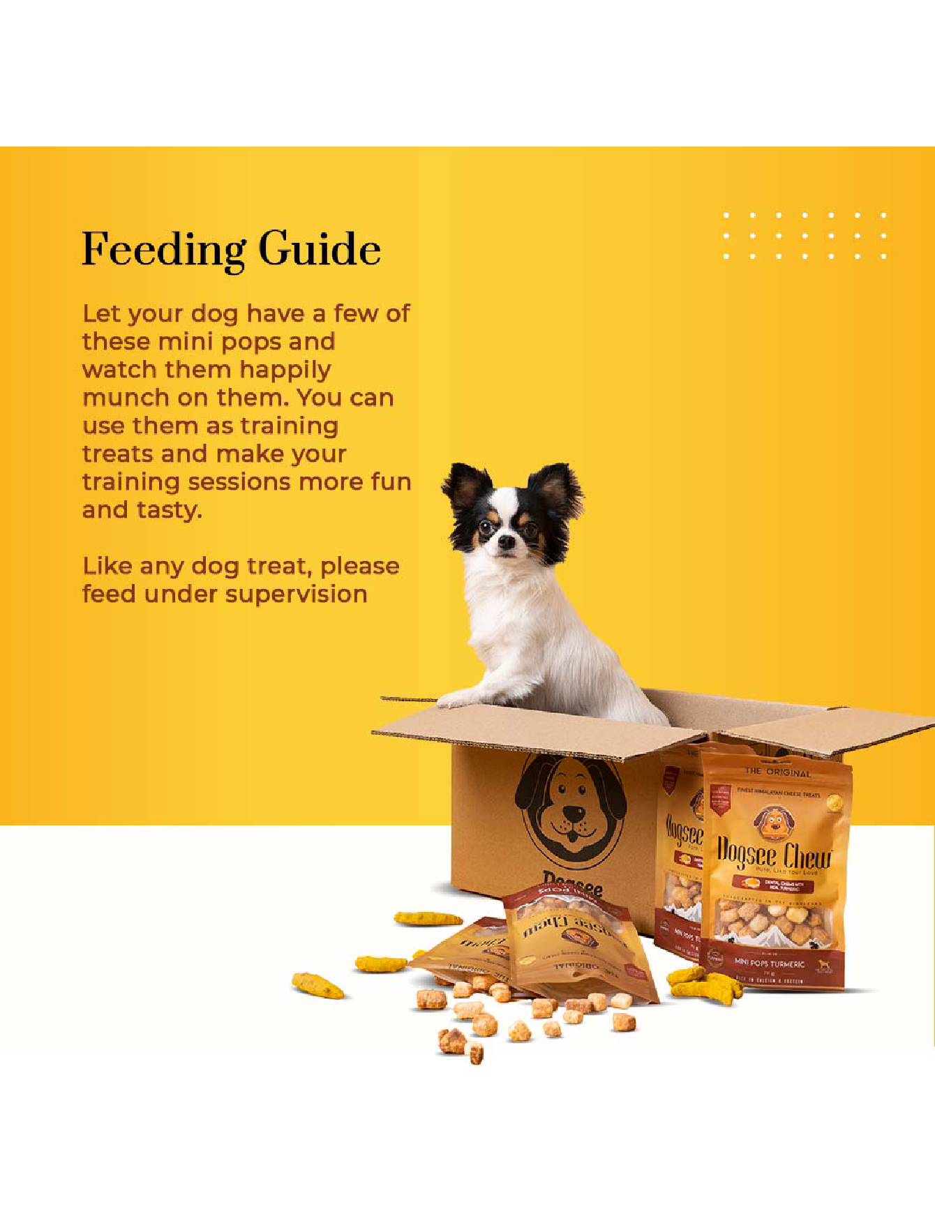 Organic Himalayan Cheese Dog Treats with Turmeric - 70g Mini Pops for Small & Medium Dogs - Healthy Training Snacks & Dental Chews for Puppies & Adult Dogs - Perfect for Travel, Outdoor Adventures & Reward Training
