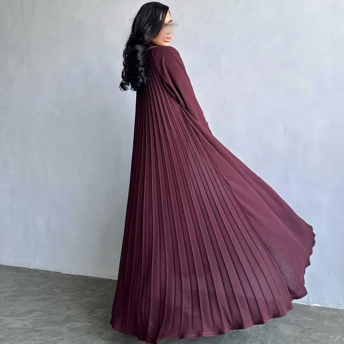 Elegant Muslim Women's Fashion Cardigan Open Abaya Dress - Modest Islamic Clothing for Prayer, Mosque & Everyday Wear