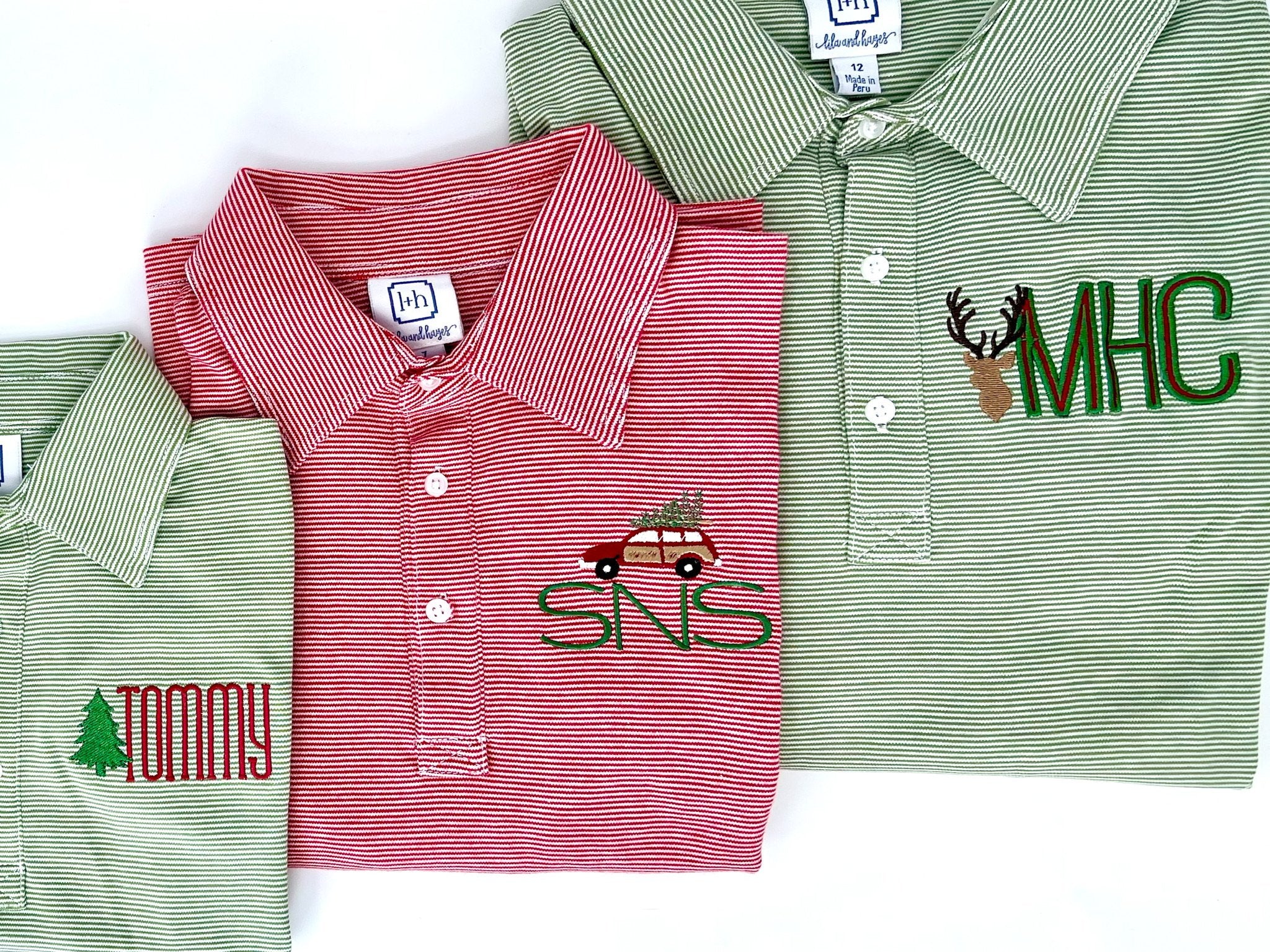 Finn Boys' Long Sleeve Polo Golf Shirt - Breathable Performance Fabric, UV Protection, Red Stripes - Perfect for Junior Golf, School Uniforms & Casual Wear