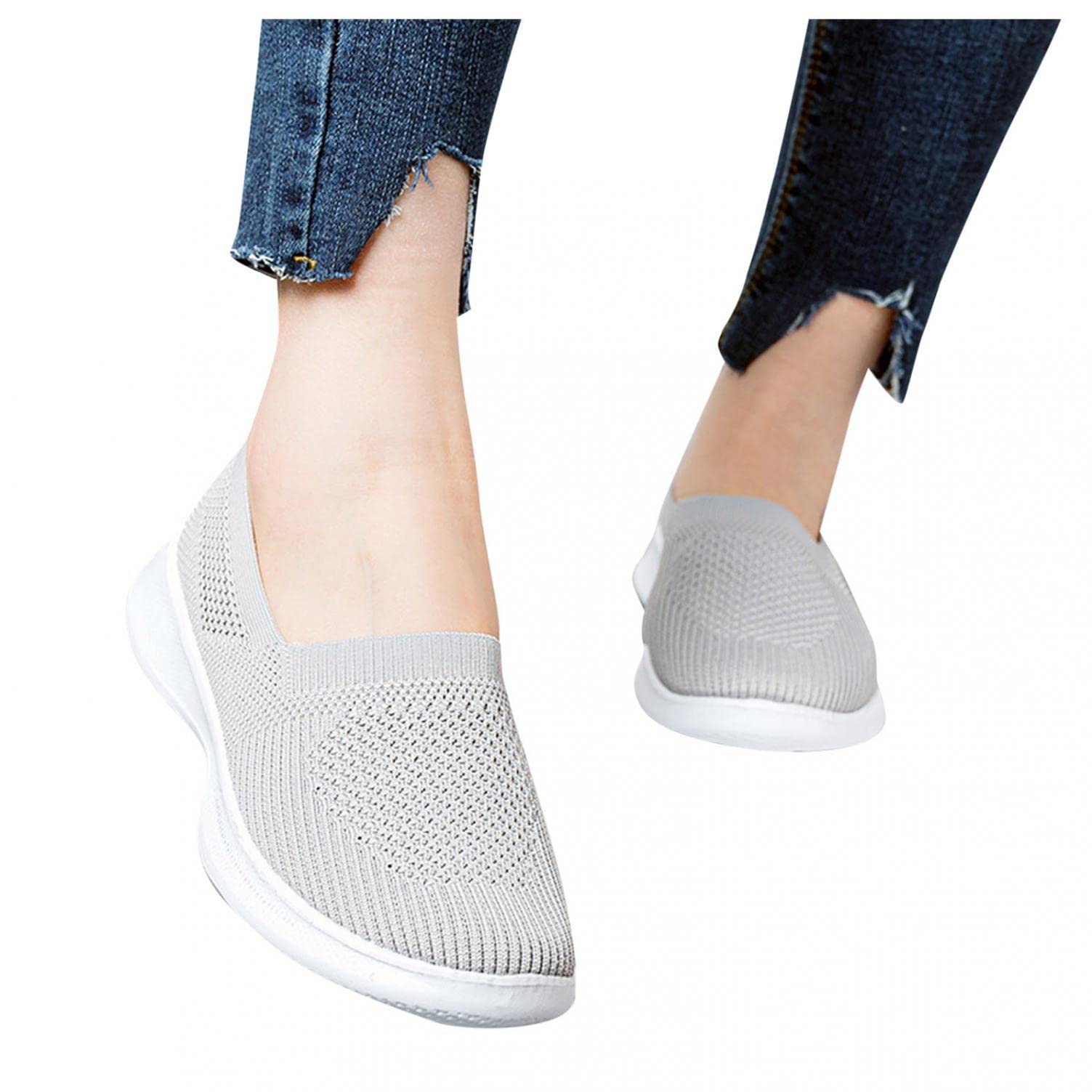 Women's Breathable Mesh Slip-On Walking Sneakers - Lightweight Comfortable Running Shoes for Exercise, Jogging & Summer Activities | Perfect for Gym, Travel & Daily Wear