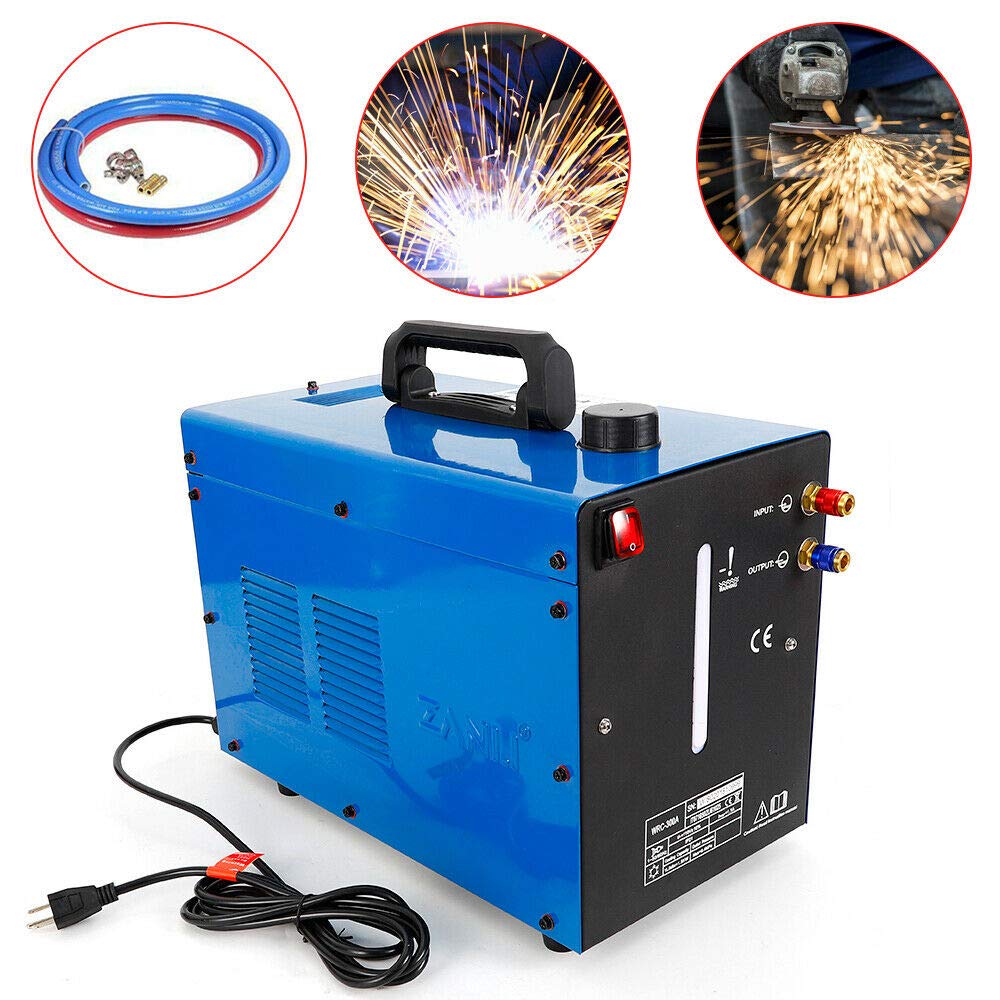0.35MPA 2.2GAL 110V/60HZ Single Phase TIG Welder Water Cooler with Flow Alarm - Portable Torch Cooling System for Miller Welding Machines - Perfect for DIY, Metal Fabrication & Professional Welding Projects