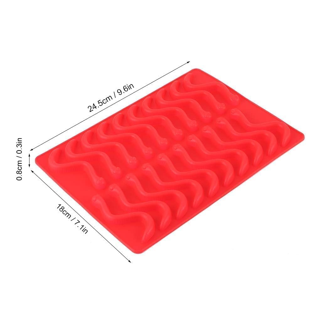 Premium Silicone Gummy Worm Molds Set of 4 - Candy, Chocolate & Ice Cube Trays with 4 Droppers - Perfect for DIY Treats, Baking Decorations & Party Favors
