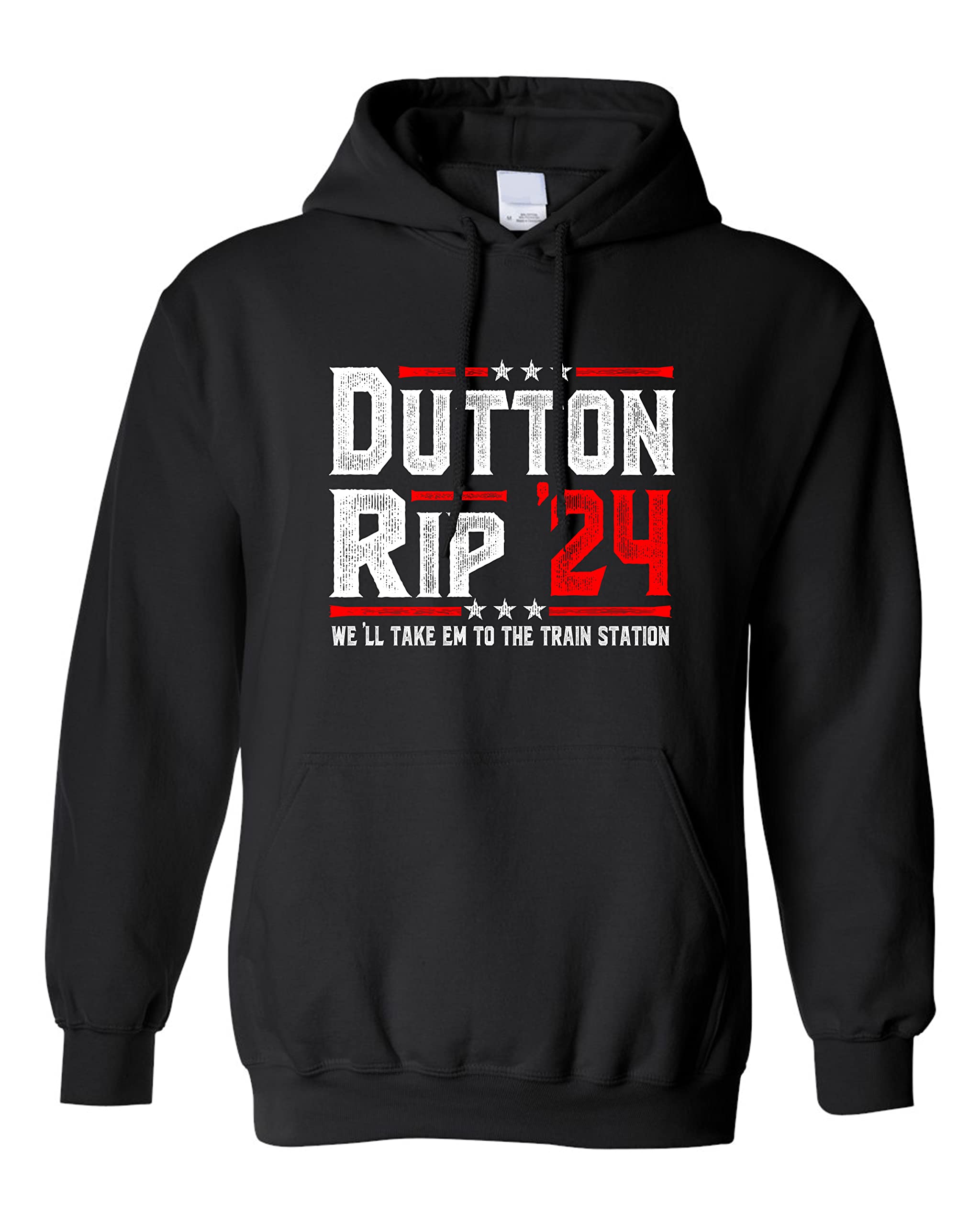 Squatch King Threads Dutton Rip 2024 Hoodie - Men's & Women's Pullover Sweatshirt for Casual Wear, Outdoor Adventures & Train Enthusiasts