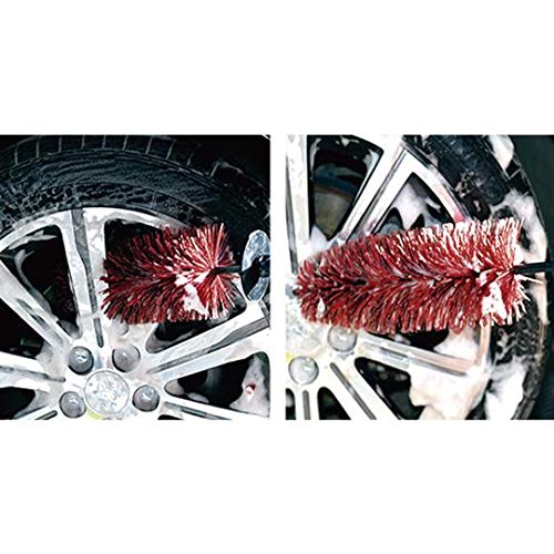 Soft Bristle Wheel Rim Brush 2 Pack - Long Handle Car Wheel & Tire Detailing Brush for Easy Reach - Scratch-Free Cleaning for Rims, Exhaust Tips, Vehicle Engine & Motorcycles - Perfect for Car Washing & Auto Detailing
