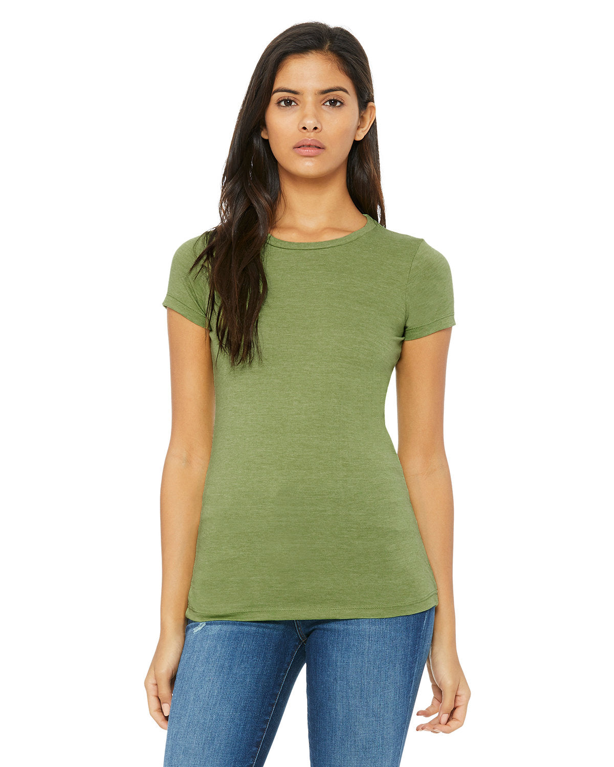 Bella + Canvas 6004 Women's Slim Fit Short Sleeve V-Neck T-Shirt - Soft Cotton Blend Tee for Casual Wear, Gym & Layering