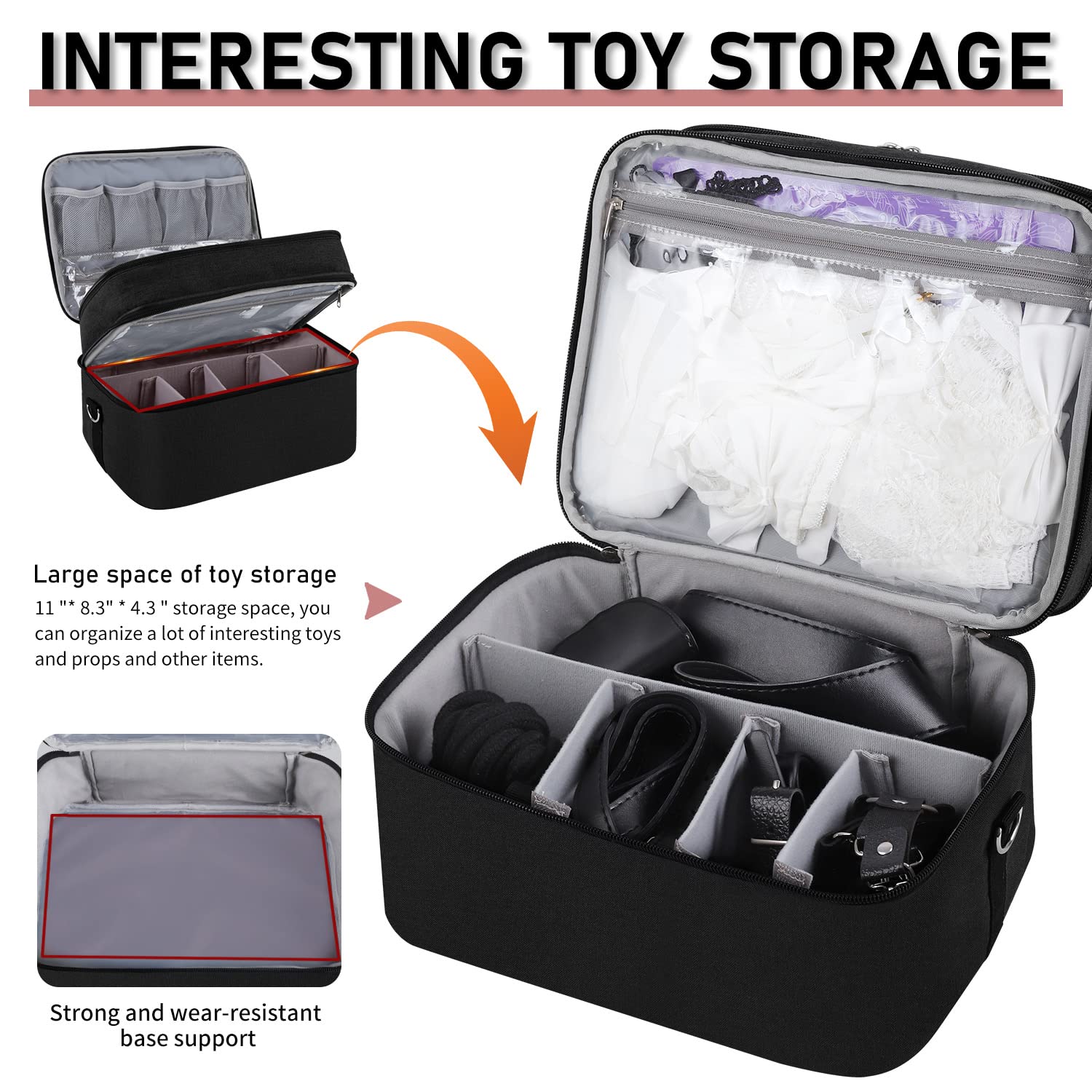 Secure Locking Storage Box for Travel & Toys - Durable Game Toy Organizer Bag with Zipper for Kids, Home & Outdoor Use