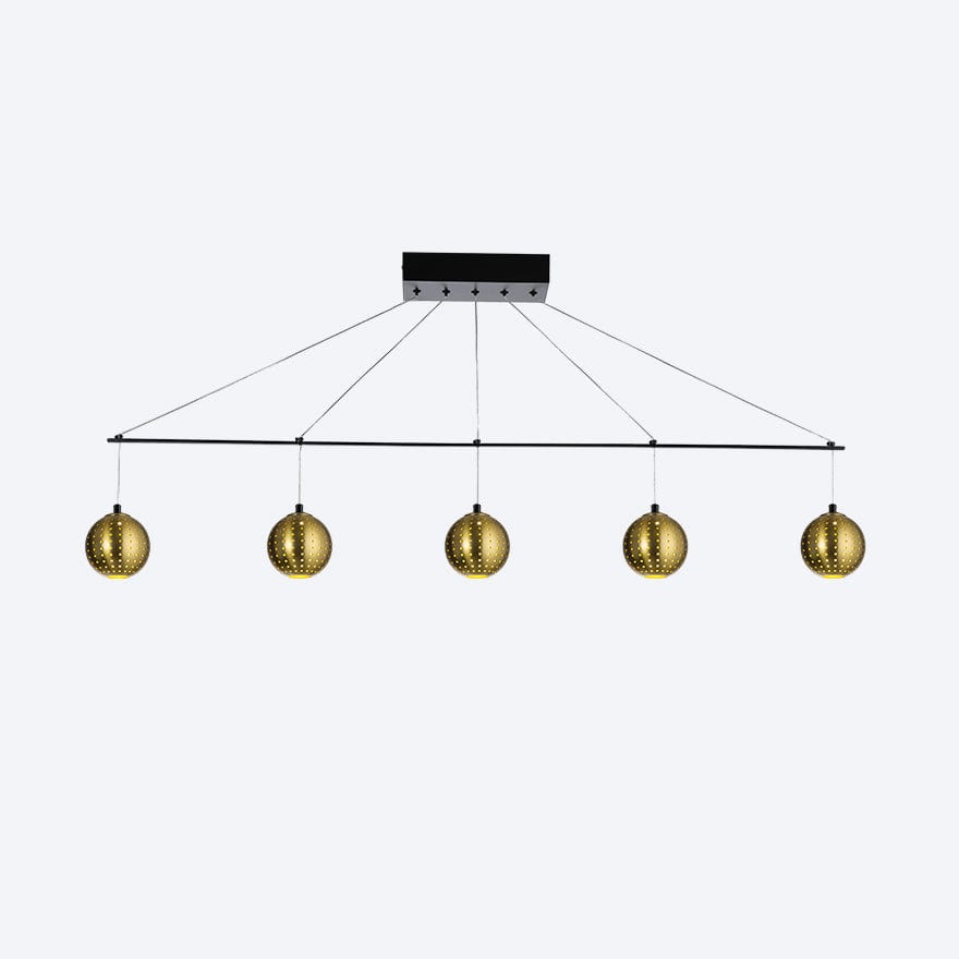 ZORO LINEAR 5 LED Pendant Light with Yosh Shade - Dimmable Modern Lighting for Kitchen Island, Dining Room & Bedroom