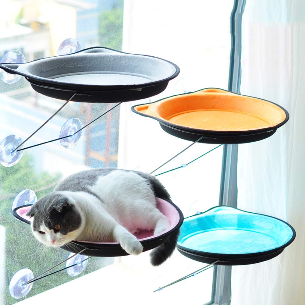Premium Cat Window Hammock Bed - 360° Sunbathing Perch with Strong Suction Cups, Holds Up to 33 lbs - Space-Saving Hanging Cat Nest for Kitties - Perfect Sunny Window Seat for Relaxation & Bird Watching
