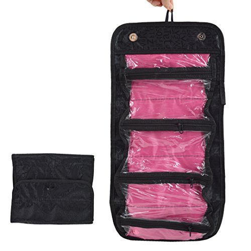 LA HAUTE Hanging Toiletry Bag for Women & Men - Waterproof Makeup Organizer Pouch, Foldable Travel Cosmetic Wash Bag for Bathroom, Gym, Camping & Airplane Essentials