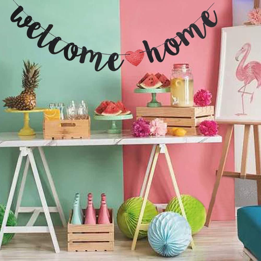 Funny Welcome Home Banner - Family Theme Party Decorations & Home Party Supplies for Reunions, Graduations, and Housewarming Celebrations