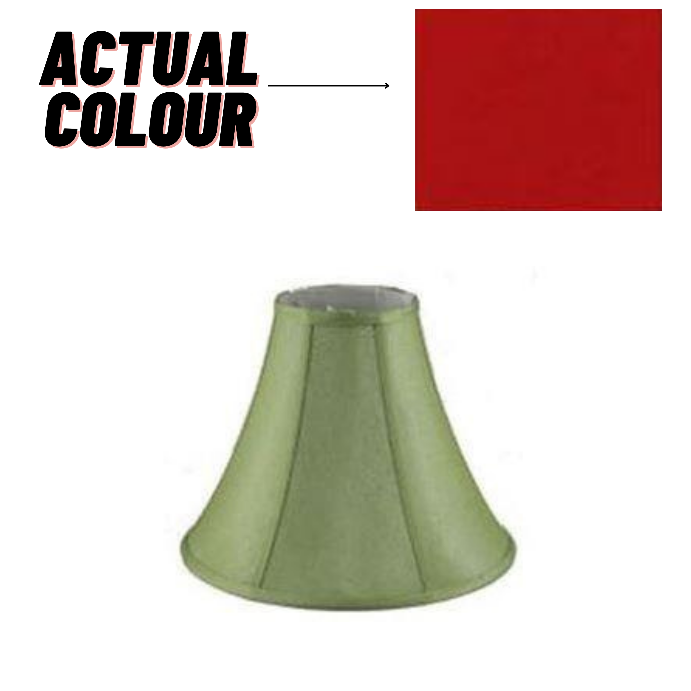 4.11.9 Waisted Lamp Shade - Red Vintage Style Lampshade for Table & Floor Lamps - Perfect for Living Room, Bedroom, and Office Decor