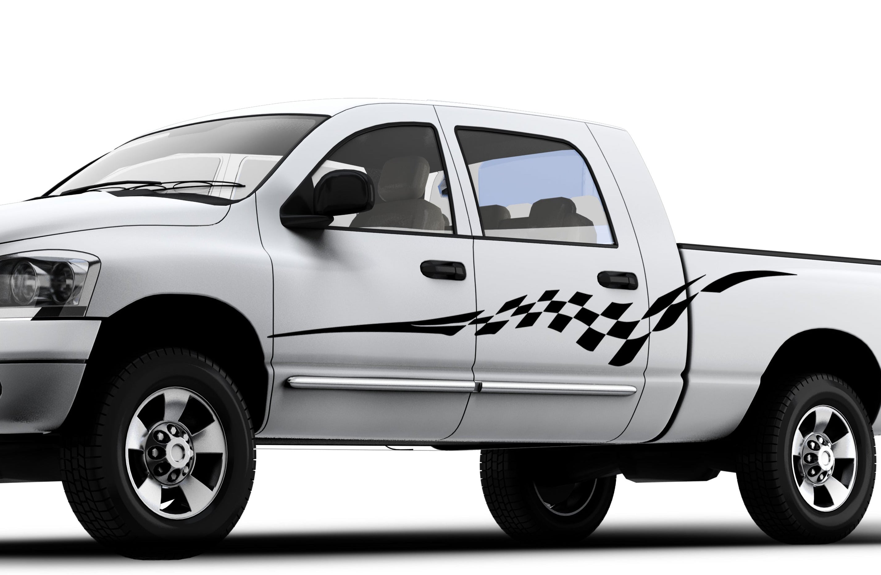 Checkers Vinyl Decal Stripes for Cars & Trucks - DIY Auto Racing Stickers for Vehicle Sides, Hood & Windows - Perfect for Car Shows, Racing Events & Custom Vehicle Decoration