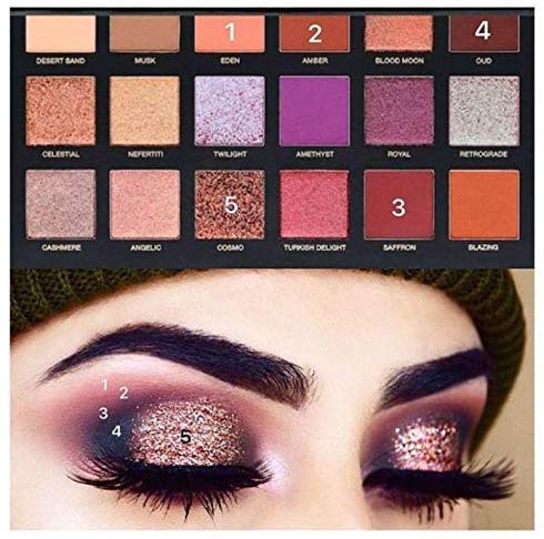 Lecherous Beauty Desert Dusk Eyeshadow Palette - 12 Highly Pigmented Matte & Shimmer Eyeshadows (100g) for Day to Night Makeup Looks | Perfect for Parties, Weddings & Special Occasions
