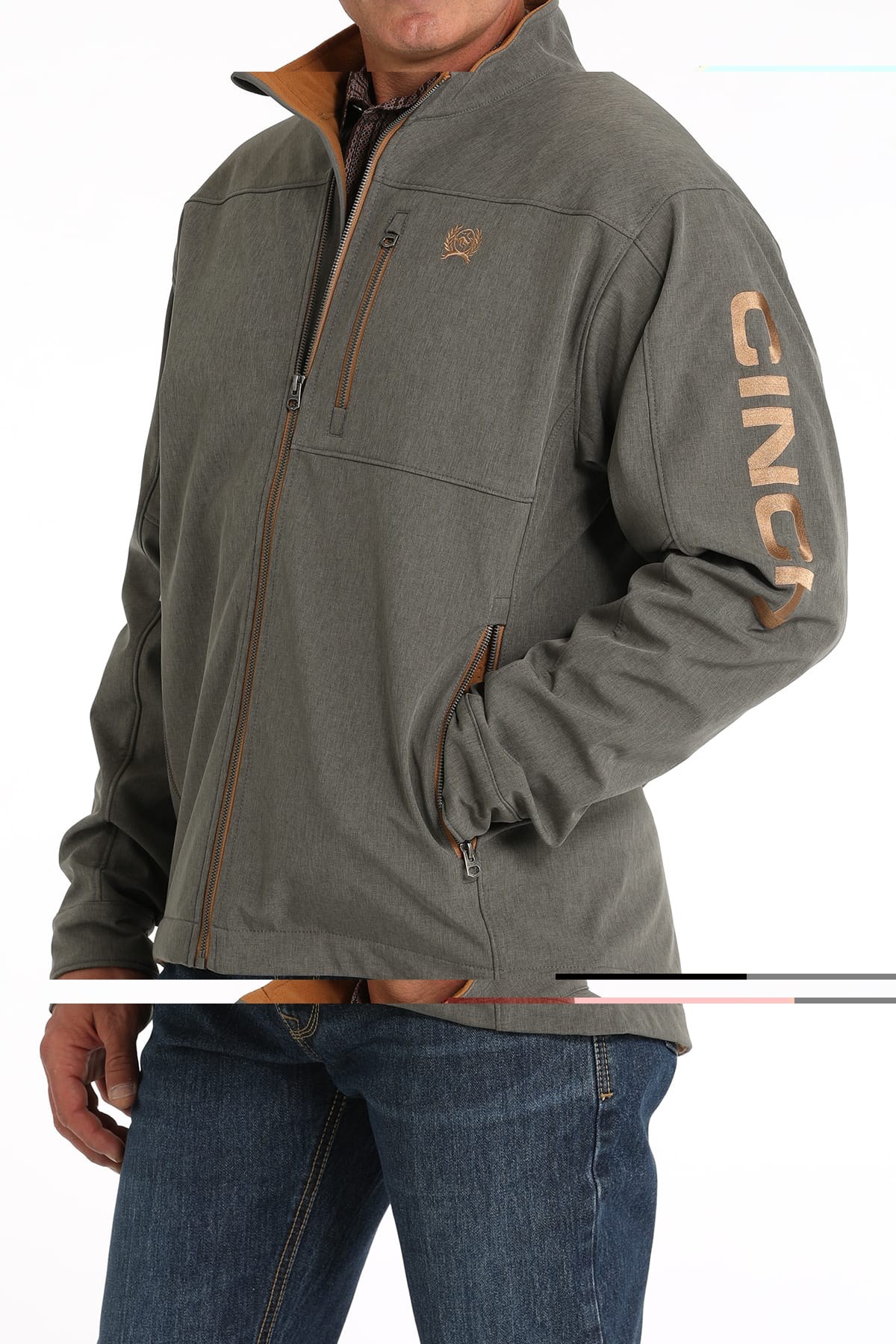 Men's Cinch Bonded Charcoal Jacket - Lightweight Water-Resistant Outdoor Jacket for Hiking, Camping & Casual Wear