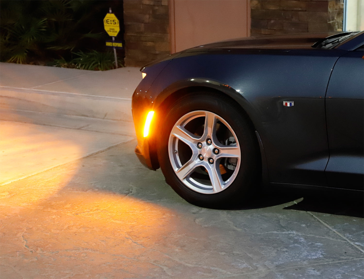 Clear Lens Front Amber LED Side Marker Lights for Chevy Camaro & Cadillac ATS/CTS - Enhanced Visibility & Safety for Night Driving & Off-Road Adventures