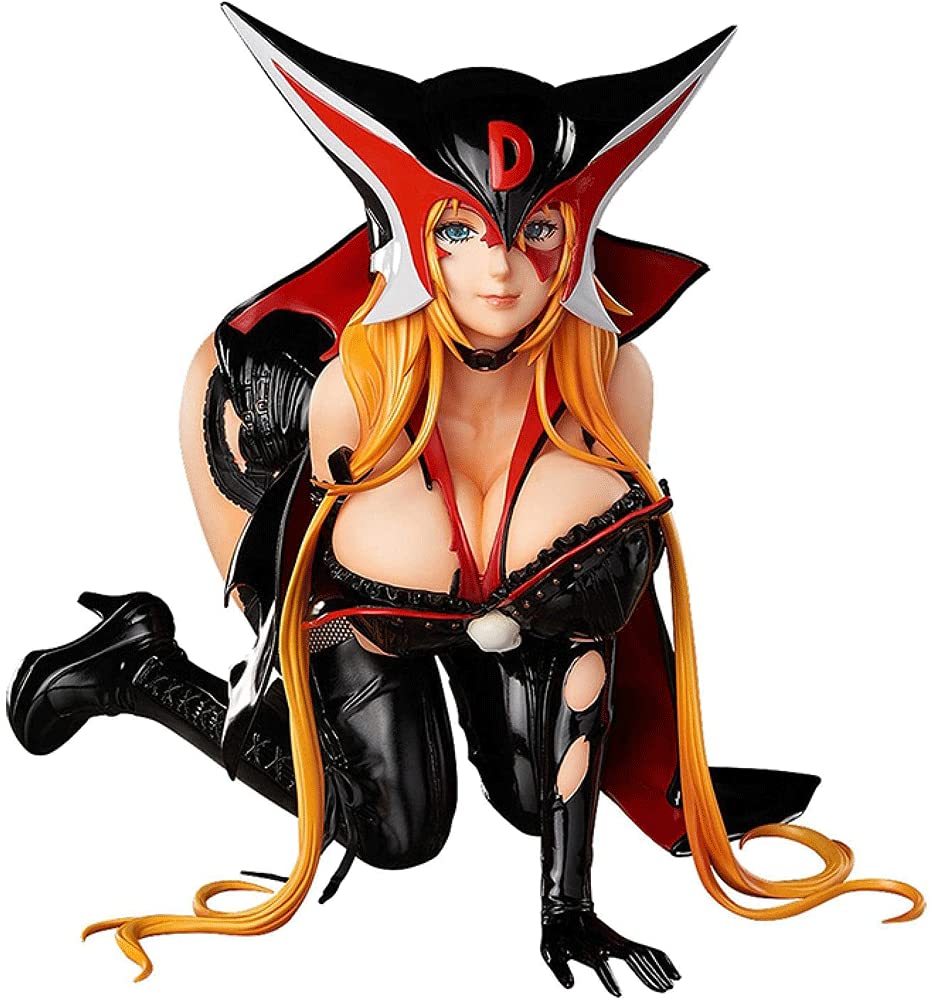 Kurrma Yatterman 1:4 Scale Night Doronjo PVC Statue (20cm/7.8in) - Sexy Lying Pose Anime Figure with Lift-Up Design, Exposed Chest - Collectible Action Figure for Anime Fans, Home Decor & Gift Idea - Perfect for Display Shelves, Office Desk & Anime Collections