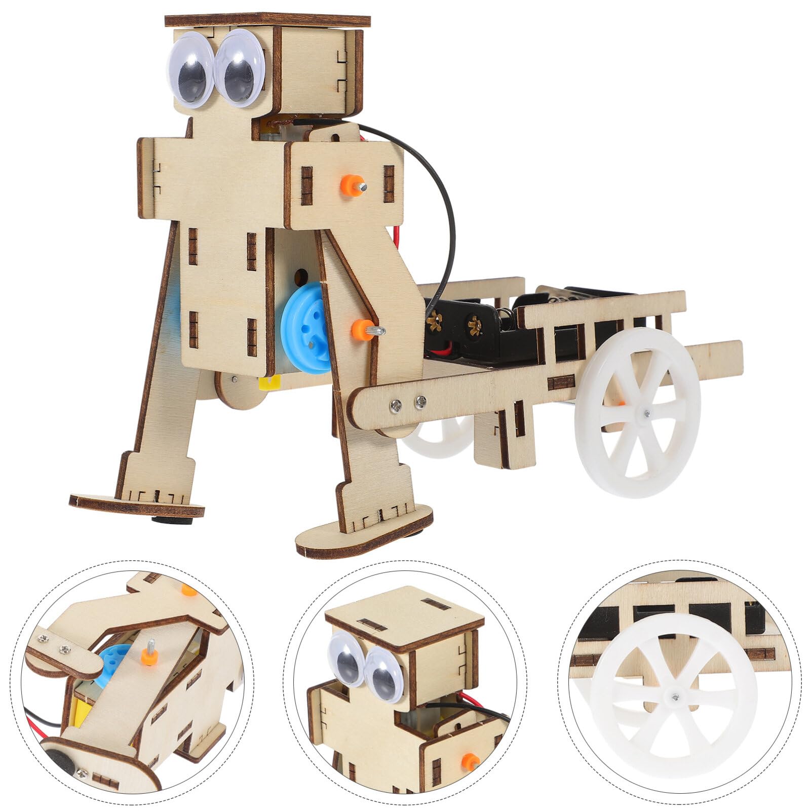 STEM Wooden Robot Building Kit - DIY Science Experiment & Engineering Project for Kids | Educational Electronic Woodworking Toy for STEM Learning, School Projects & Creative Play