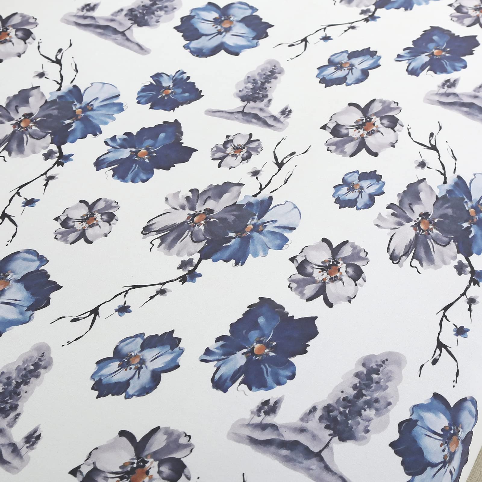 Stretch Elastic Armless Futon Slipcover - MIFXIN Furniture Protector for Foldable Sofa Bed Without Armrests, Blue Floral Design | Perfect for Small Spaces, Guest Rooms & Dorm Decor