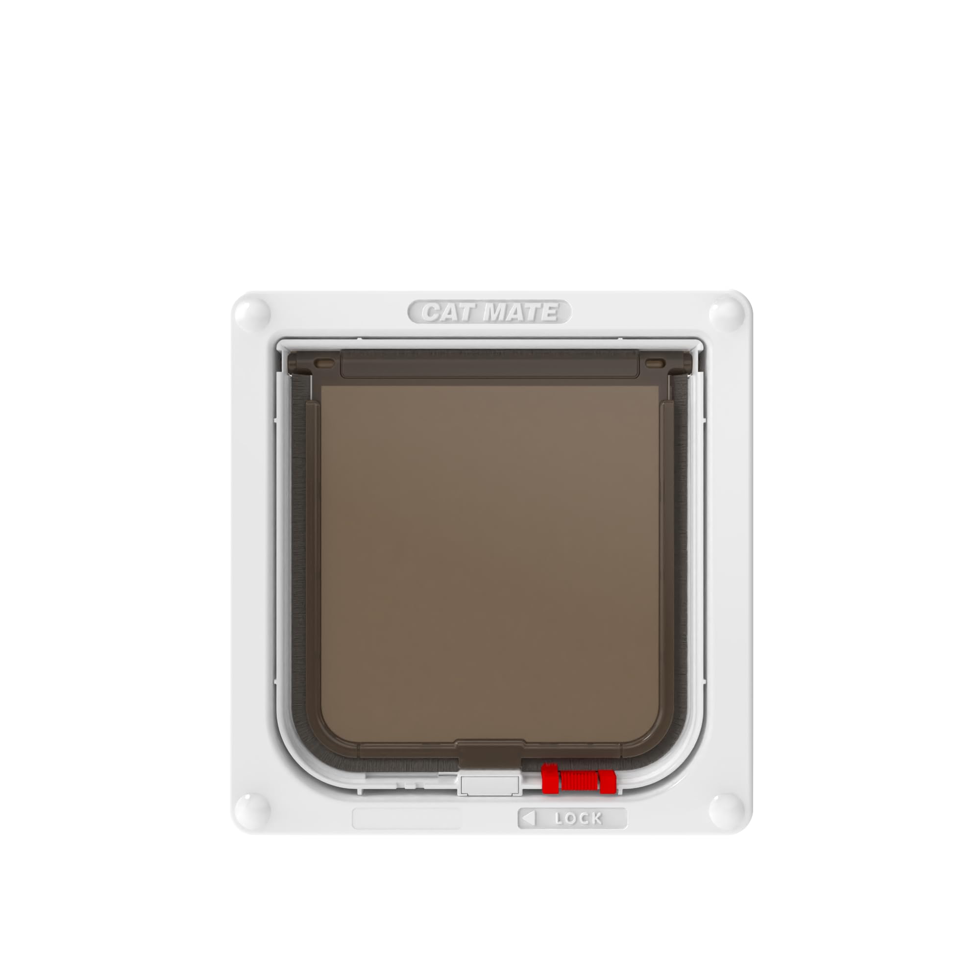 Lockable Cat Flap for Indoor/Outdoor Cats - White Pet Door with Security Key - Perfect for Homes, Apartments & Garages
