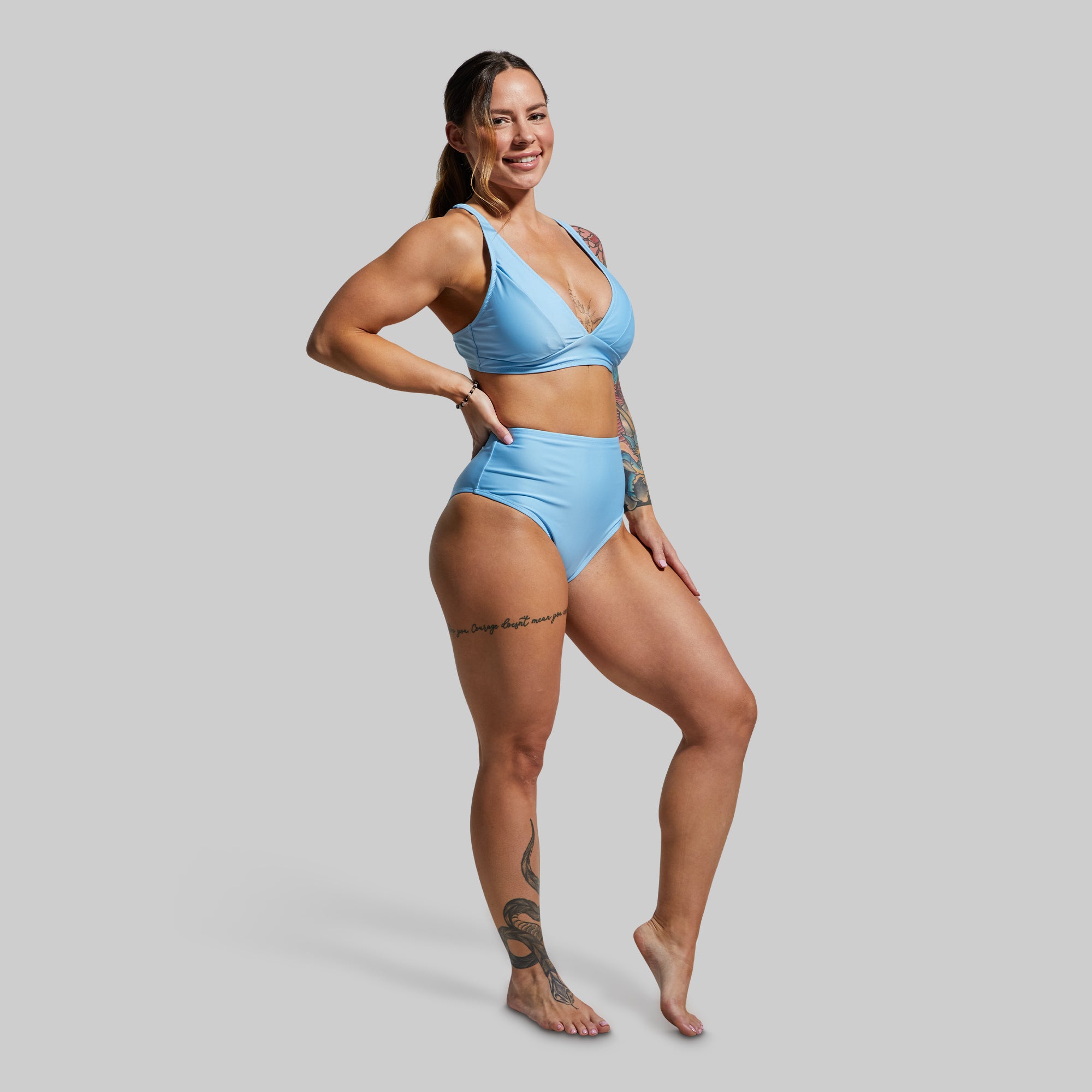 High Tide Bikini Bottom (Dream Blue) - Women's Sexy Swimwear for Beach, Pool & Vacation - Trendy Plus Size Swim Shorts for Summer