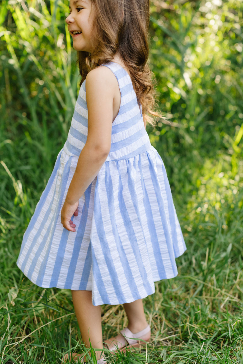 Stylish Weekend Dress in Harbor Seersucker - Perfect for Summer Outings, Beach Vacations & Casual Date Nights