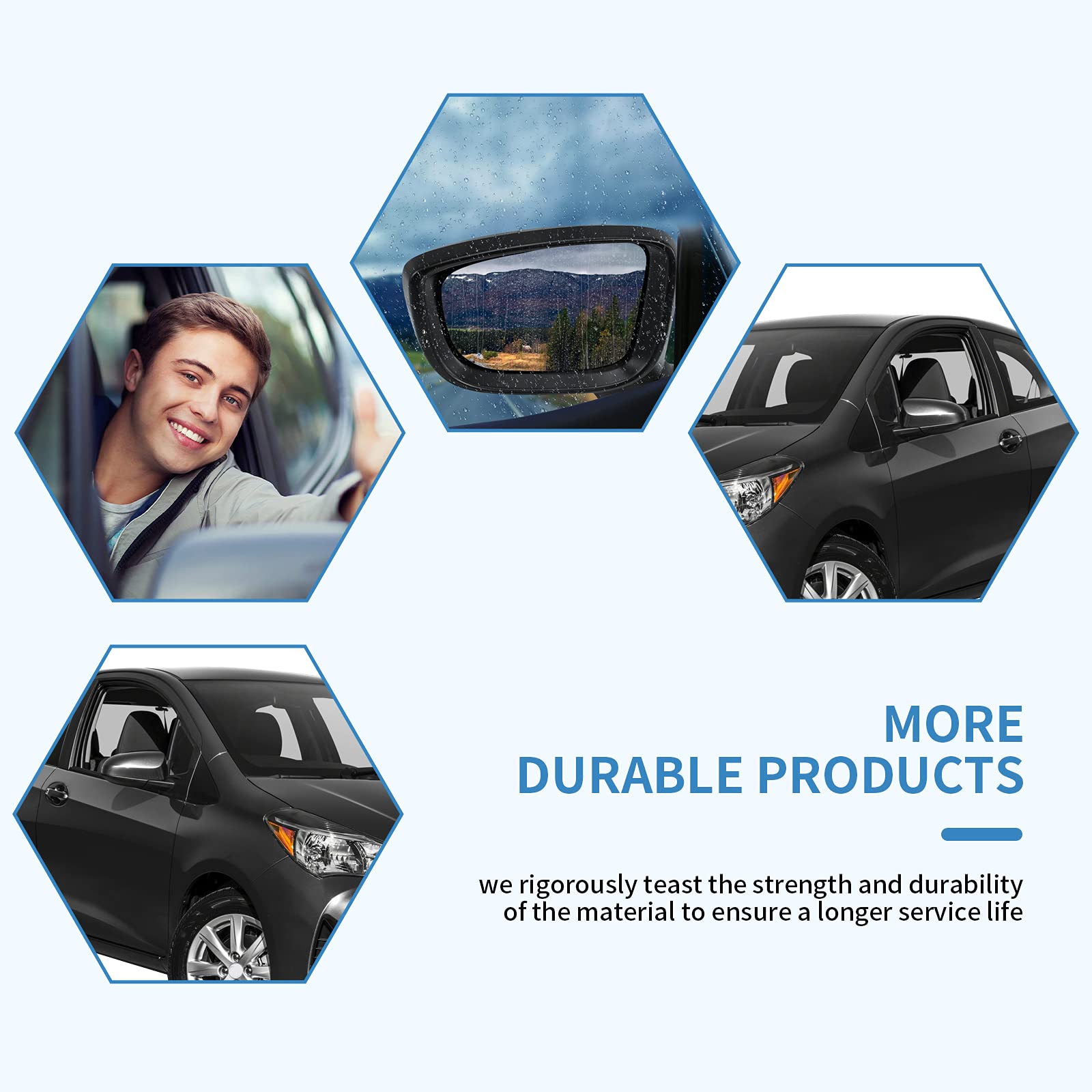 ECCPP Power Adjustable Manual Folding Driver Side Mirror with Turn Signal - Replacement Left Side Rear View Mirror Compatible with 2016-2018 Toyota Yaris & Yaris iA - Perfect for City Driving and Parking Safety