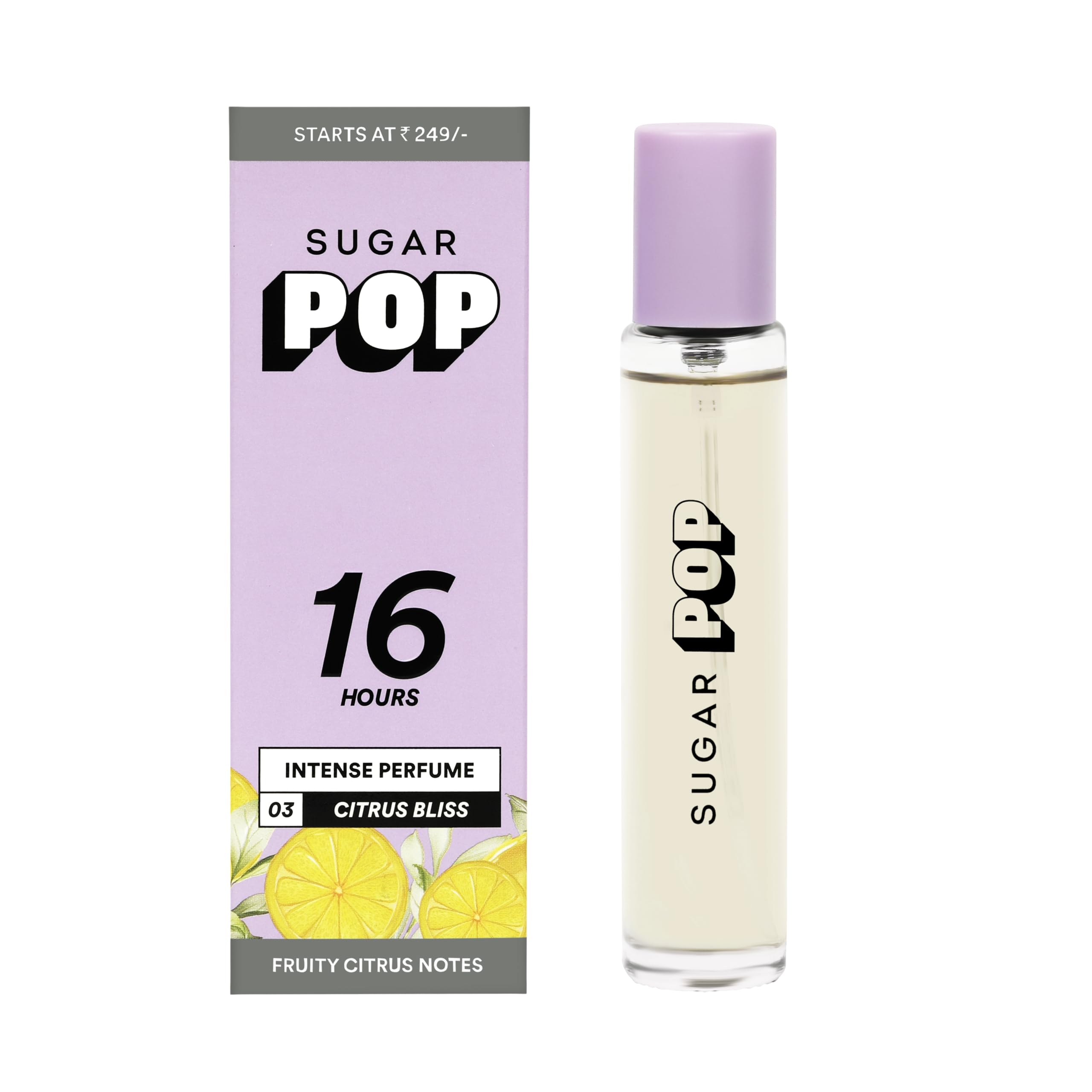 SUGAR POP Intense Liquid Perfume for Women - Floral Bloom with Floral-Fruity Notes, Long Lasting 16 Hours, Hypoallergenic & Skin Friendly, 15ml Travel Size Pocket Perfume - Perfect for Daily Wear, Office, Date Night & Special Occasions