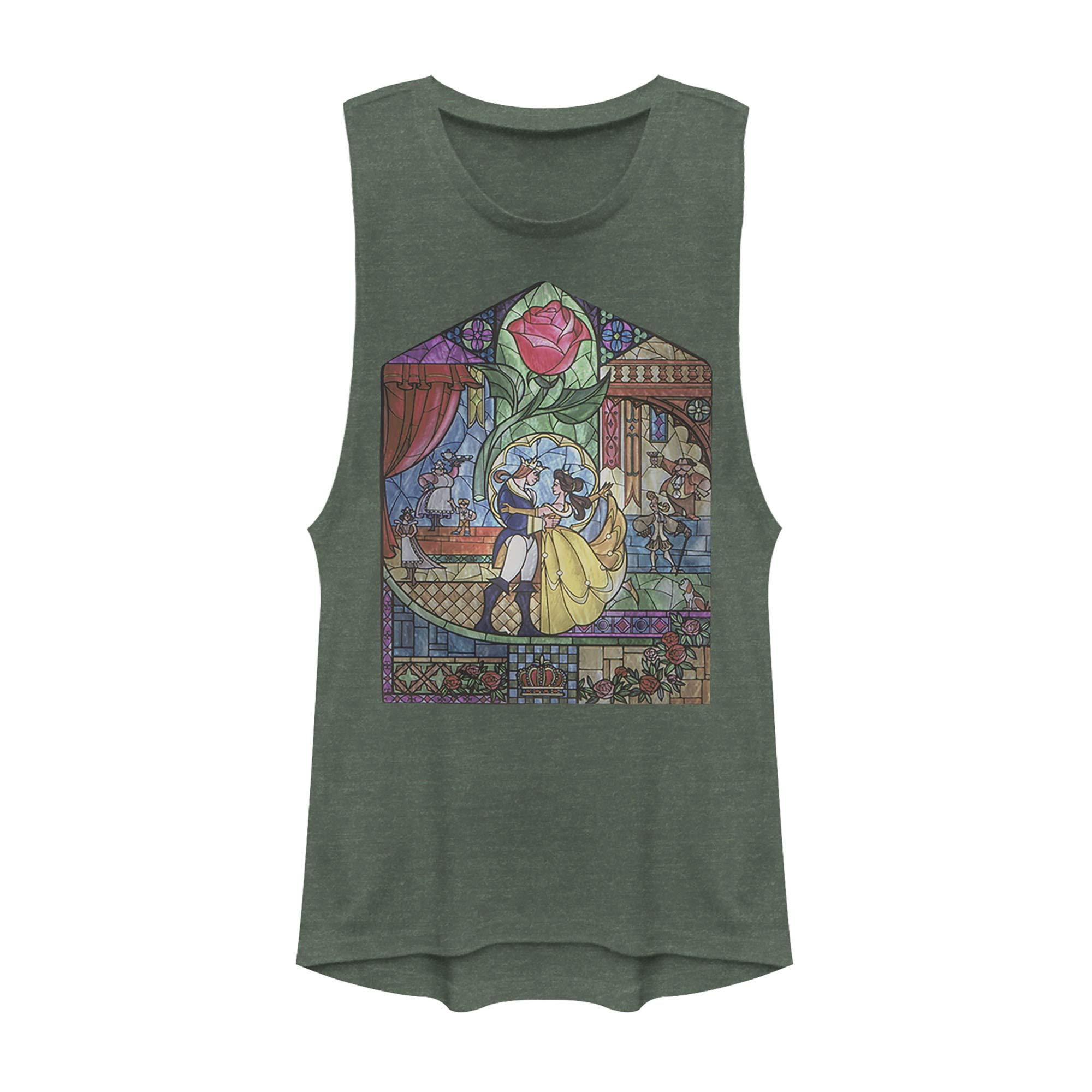 Disney Princess Women's Graphic Muscle Tee - Casual Short Sleeve T-Shirt for Women | Perfect for Festivals, Parties & Everyday Wear