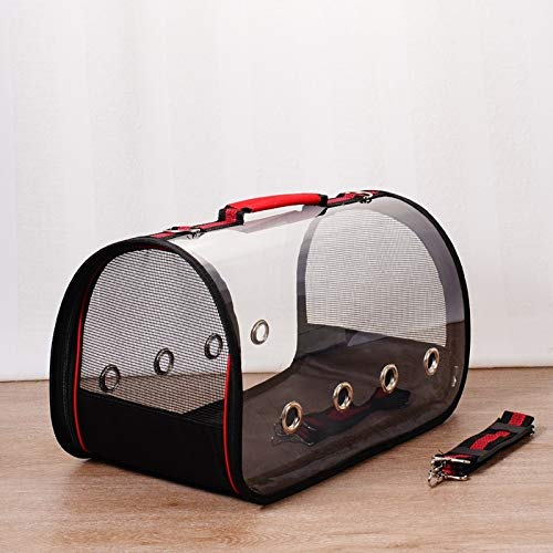 WHZ Portable Breathable Cat & Dog Carrier Bag - Medium Red, Space-Saving Pet Travel Carrier for Small Pets, Perfect for Air Travel, Vet Visits, and Outdoor Adventures