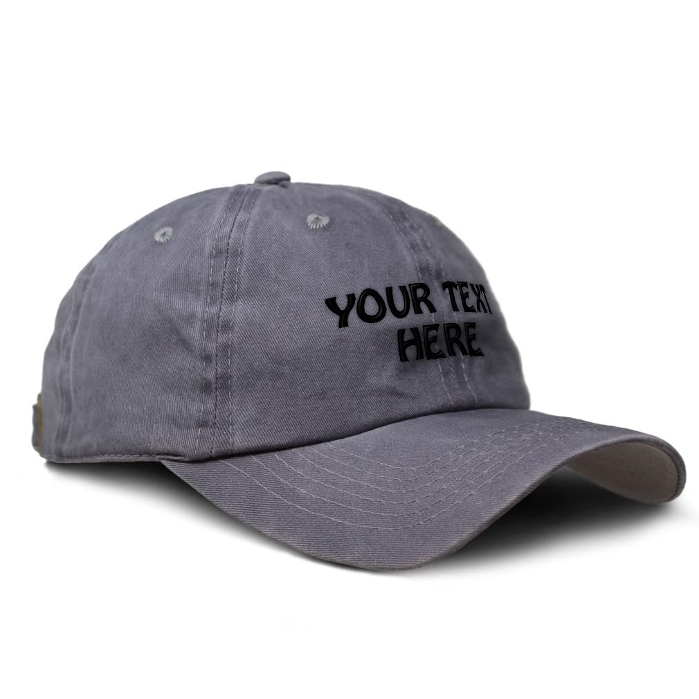 Custom Soft Washed Baseball Cap - Personalized Text Dad Hat for Men & Women - Perfect for Outdoor Activities, Sports & Casual Wear