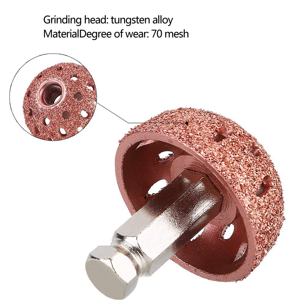 38mm Tungsten Alloy Tire Buffing Wheel with Linking Rod - Professional Tire Repair Grinding Kit for Car, Truck & Motorcycle Tires | DIY Tire Maintenance & Puncture Repair Tool