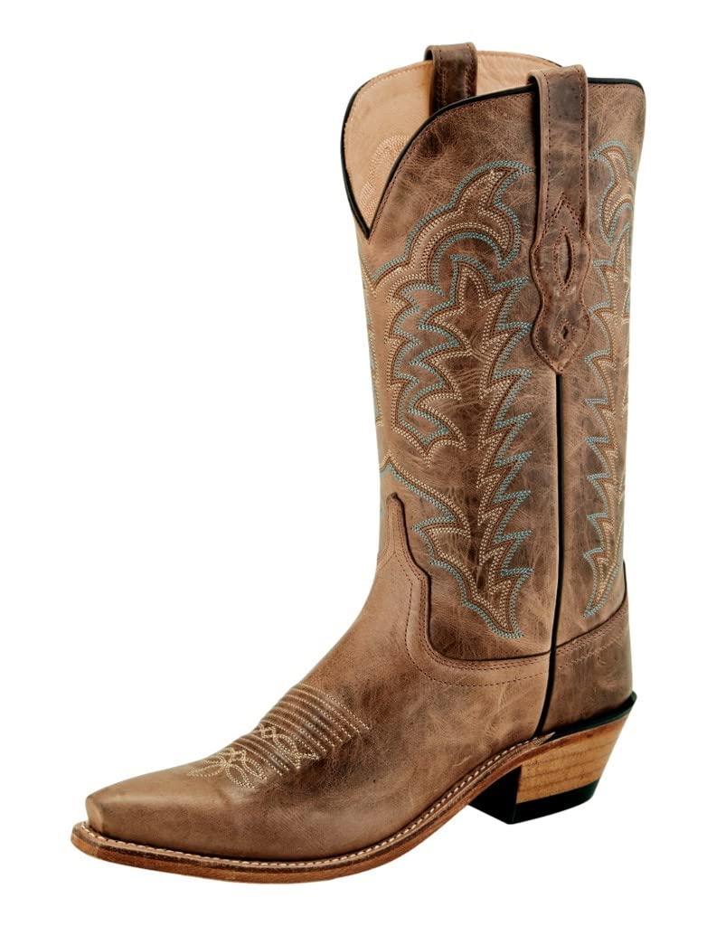 Vintage Old West Cowboy Boots LF1597 - Genuine Leather Western Riding Boots for Men & Women - Perfect for Rodeo, Country Music Festivals & Outdoor Adventures