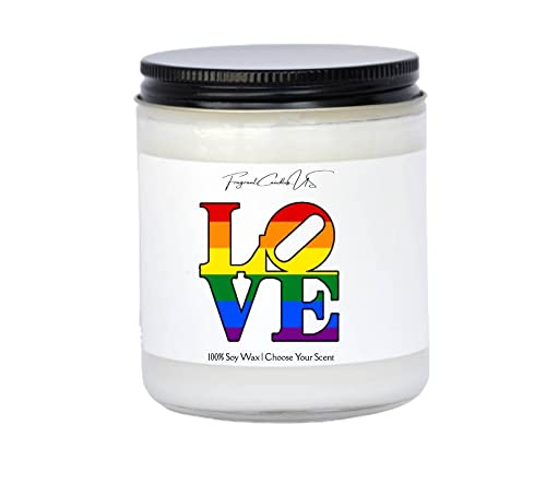 LGBTQ Pride Gifts for Couples - Rainbow Candles, Gay & Lesbian Couple Presents - Perfect for Pride Month, Weddings, Anniversaries & LGBTQ+ Celebrations