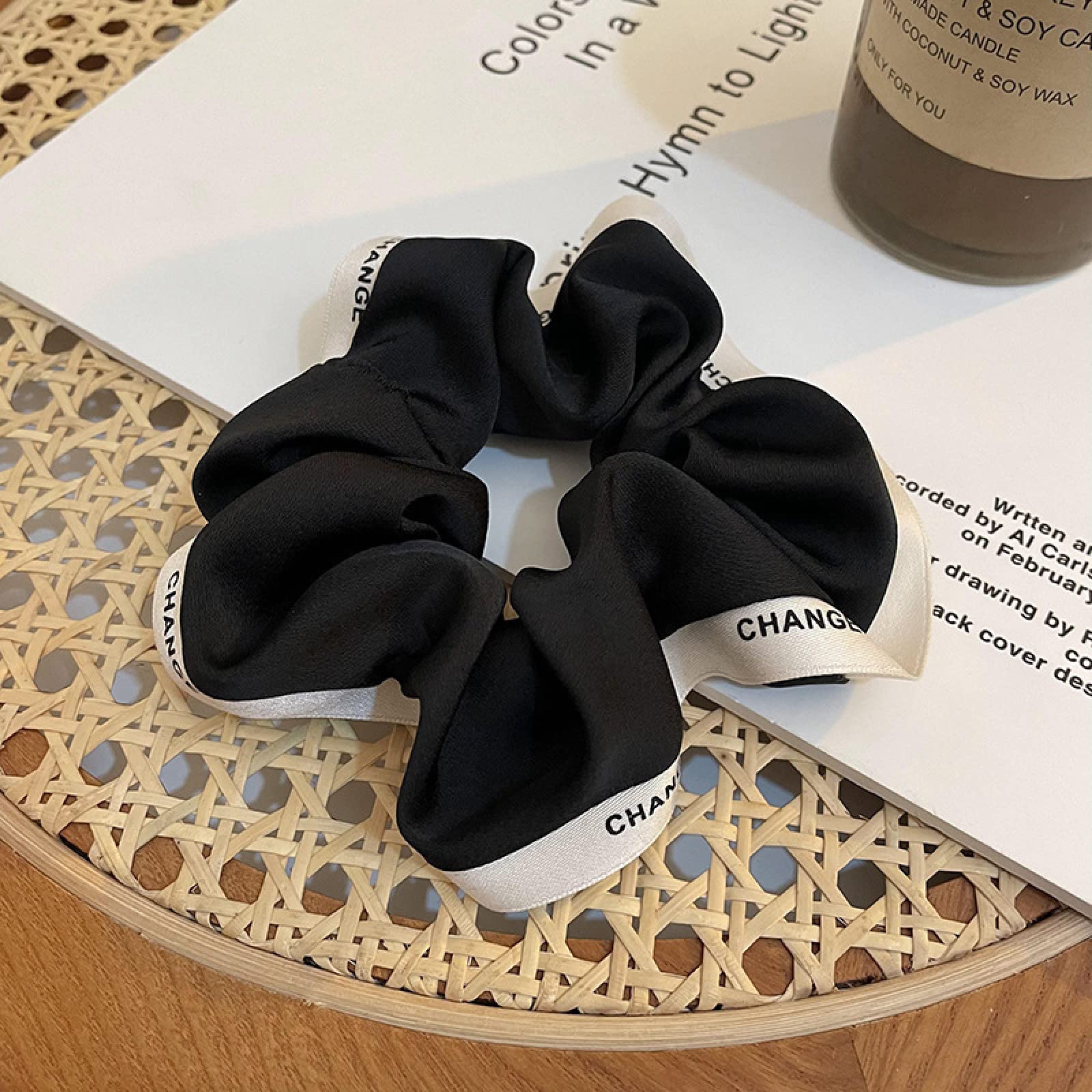 Luxury Satin Hair Scrunchies 3 Pack - Large Soft Hair Ties for Women, Gentle Hair Bands for Ponytails & Buns (Perfect for Work, Gym & Everyday Use)