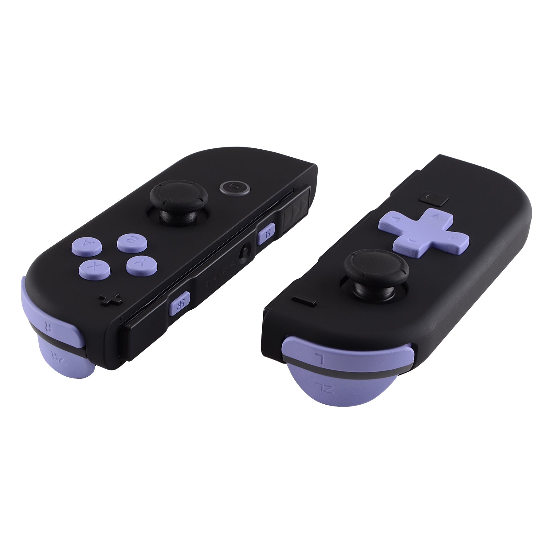eXtremeRate Light Violet D-Pad ABXY Buttons & Trigger Kit for Nintendo Switch Joy-Con & OLED Joy-Con - Full Replacement Button Set with Springs (D-Pad Only Compatible with eXtremeRate Shell) - Perfect for Gaming, DIY Repairs & Controller Customization