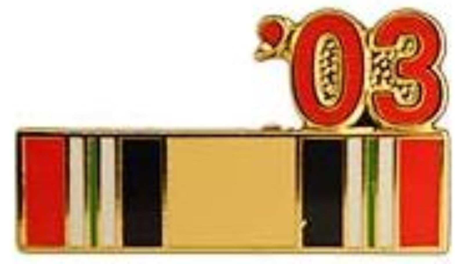 2003 Iraq Campaign Ribbon Pin - Military Collectible & Veteran Gift for Display, Commemoration & Patriotic Events